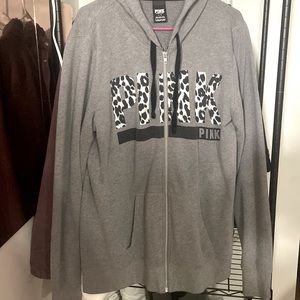Full zip Pink hoodie